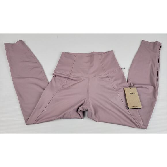 NWT Nike Womens Small Yoga High-Waist 7/8 Cut Out Leggings Purple Plum Fog Gym - Picture 2 of 12